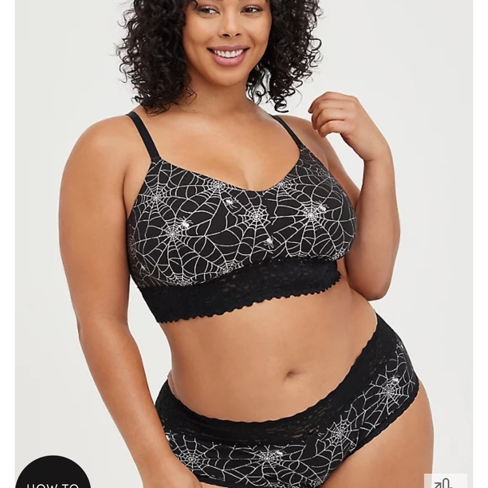 Torrid Lightly Padded Webs Bralette & Panty Set